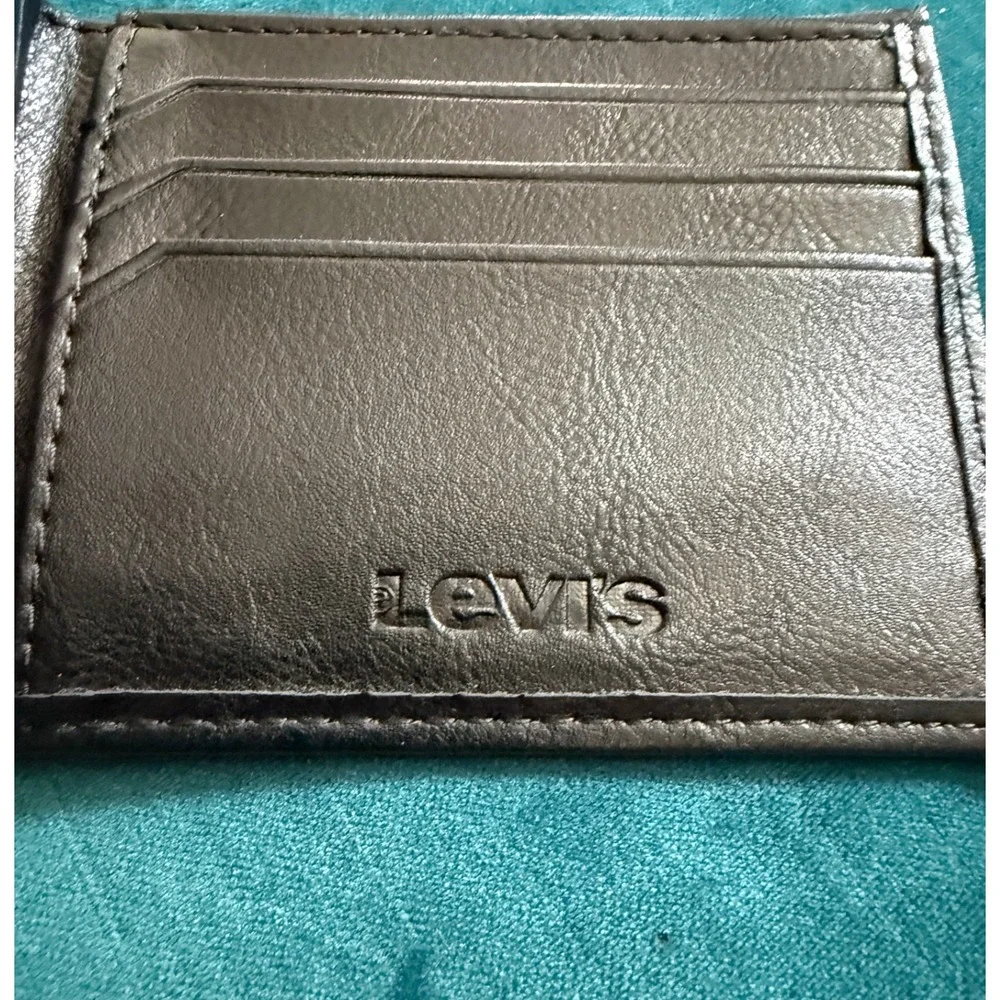 Levis‎ Mens RFID Blocking Bifold Wallet Black Coated Leather 31LV130033